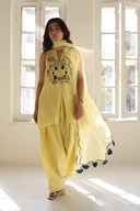 PD25RG107 - Slim Fit - Lemon Yellow - Shirt/ Dupatta