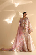 PD25RG115 - Set - Relaxed Fit - Blush Pink - Shirt/ Slip/ Dupatta/ Dhaka