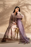 PD25RG166 - Set - Relaxed Fit - Lavender - Kaftan/ Slip/ Dupatta/ Pant